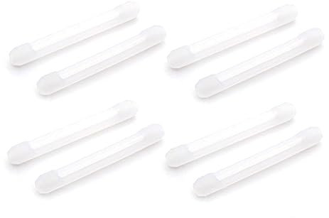 minkissy Nicht Leichte 4 Paar Silikon-brillenbein-sets mit Ohrbügeln für Sport Im Freien Weiß