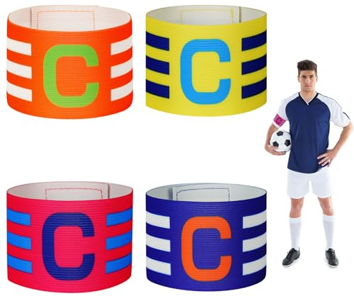 flintronic Kapitänsband, Kapitän Armbinde, Gummielastische Armbinde, Spielführerbinde für Fußball und Rugby, Captains Armband, für für Erwachsene und Jugendliche
