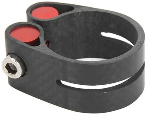 ZHAOQIN Fahrrad Sattelklemme Fahrrad-Sattelstützenklemme, Kohlefaser-Mountainbike-Rohrclip, schwarzer Sattelstützenkragen for Rennräder Sattelkloben(27.2mm)