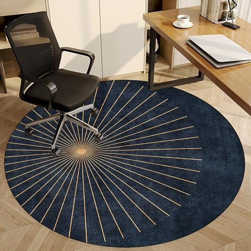 Fzamudng Bodenschutzmatte Bürostuhlunterlage Gaming Teppich 180 cm - Unterlage Schreibtischstuhl - Rund Chairmat Stoffmatte für Stühle, Gaming Teppich - Bürostuhl Matte Kratzfest
