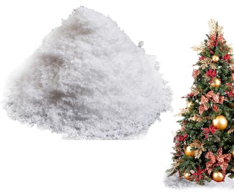 Decorazione natalizia con neve finta, neve artificiale bianca morbida, rotolo di neve artificiale rotondo bianco, fiocchi di neve finti in tessuto soffice, polvere di neve finta, decorazione