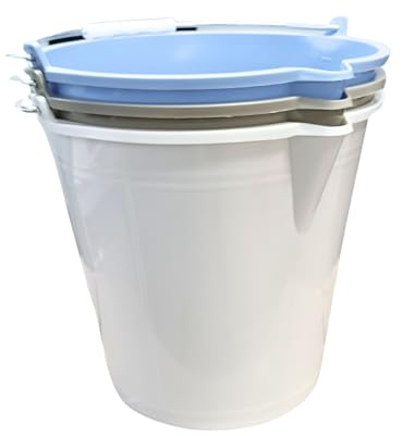 Ecoplast Eimer 7 Liter mit ergonomischem Griff und Ausgießer, neutral, 10 l
