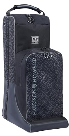 Harrison Howard Bolsa alta para botas ecuestres, bolsa de viaje para guardar casco, accesorios de látigo de caballo, bolsa de almacenamiento para botas, Negro, Moderno