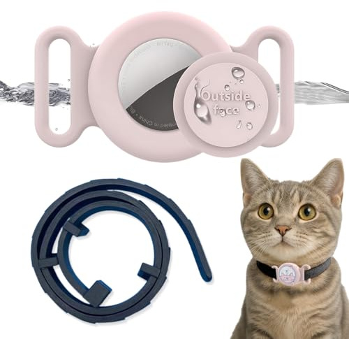 ZKGYUS Katzenhalsband Airtag, Wasserdichter Airtag Katzenhalsband, Airtag Katzenhalsband Wasserdichter Halsbänder, Katzenhalsband Kompatibel mit Apple Airtag Kätzchen Welpen