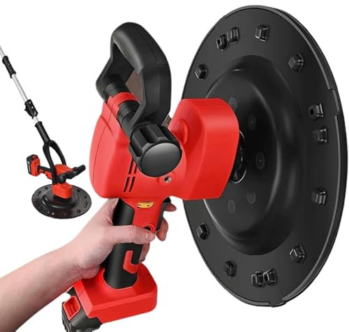 XHSMYXGS Electric Wall Smoothing Machine, Plastering Trowels Masons Tools, 6 Speed Machine Power Trowels, for Wall Mortar Surfaces Construction (1Battery)