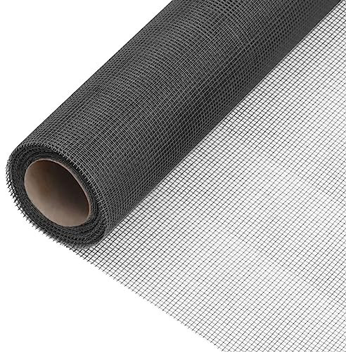 Rouleau Moustiquaire, Filet Moustiquaire Fenêtre Écran en treillis Fibre de verre 100x2000 cm Noir