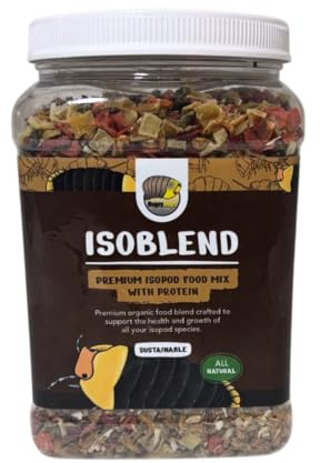 Bugzy Bugs Isoblend Premium Isopod Food Vegetable & Protein Blend Complete Diet for Isopods, Feeder Insects & Invertebrates 2 lbs