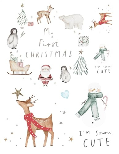 Bügelbilder Set Weihnachten für Textilien DIN A4 Kinder Mädchen Jungen Einhorn Tiere Weihnachten groß klein Aufbügelbild zum aufbügeln Transferbilder (Design 1)