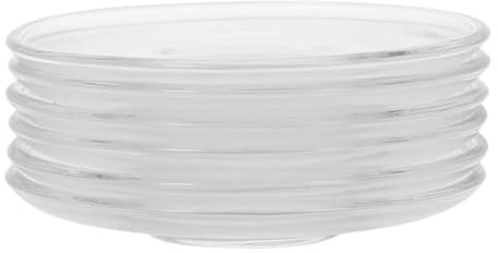 BRIGHTFUFU Set 6 Piattini da caffè Rotondi in Vetro per Tazzine e Snack | Design Semplice e Raffinato, Struttura Durevole e Pratica, Resistenti alla Deformazione, per Ristoranti e Sale Yoga