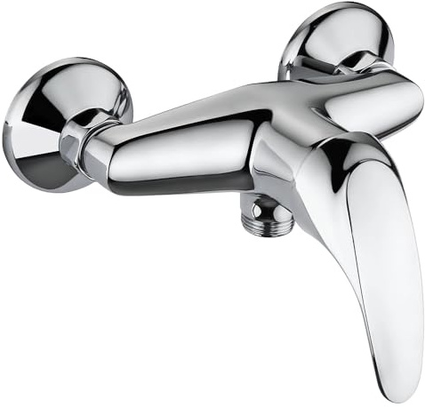 Schläfer 35801013 - Miscelatore Doccia Esterno Astra, Rubinetto per il Bagno, Monocomando per Doccia-Vasca G 1/2 (pollici) con cartuccia ceramica diam. Ø 40 mm, Ottone Cromo.