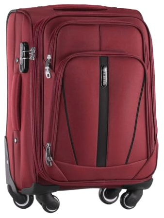 Diamond Weichschalen-Kabinenkoffer S 20 – Dunkelrot, Codura 1200D, 360° Rollen, Zahlenschloss, Erweiterbar, 40–50 L, Leicht & Robust