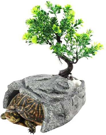 Gecko Grotta | Tillverkad av harts skydd heminredning och terrarium tillbehör | Leopard Gecko grotta, för ödla ormar reptiler terrarium akvarium solplats gömställe