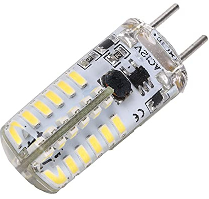 FTVOGUE Lampadina in Silicone 48LED 3W 300LM GY6.35 Lampadina BiPin per Lampadario Lampada da Soffitto con Dissipazione del Calore a 360° Durata 50000H (Bianco freddo)