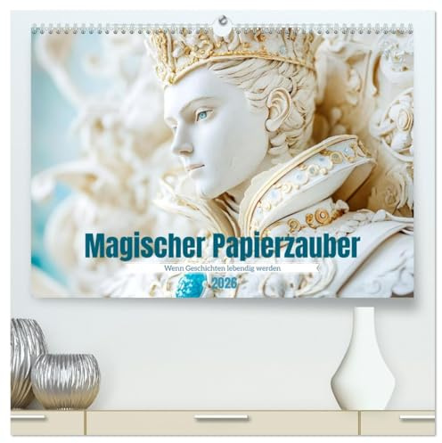 Magischer Papierzauber (hochwertiger Premium Wandkalender 2026 DIN A2 quer), Kunstdruck in Hochglanz: Wenn Geschichten lebendig werden (CALVENDO Hobbys)