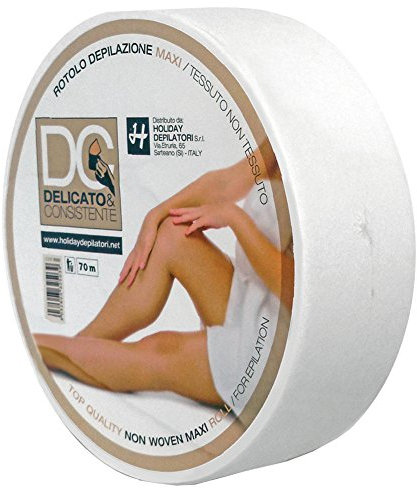 Vliesstreifenrolle Delicato und Consistente weiß 70 m x 7 cm für Waxing und Sugaring