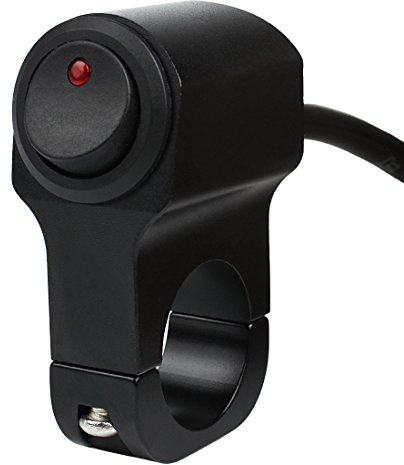 Andux Zone – Interruptor luces manillar moto SBKG-01, 25 mm, con luz de control