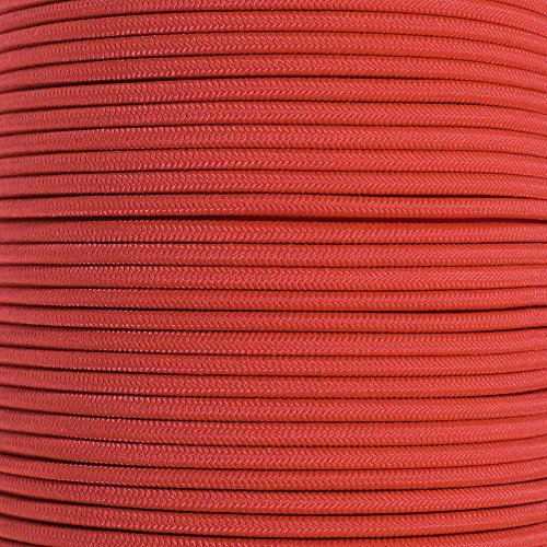 1/8 Zoll Gummiseil (auch bekannt als Bungee-Seil) für Ersatz, Reparatur und im Freien (3 m, Scharlachrot)