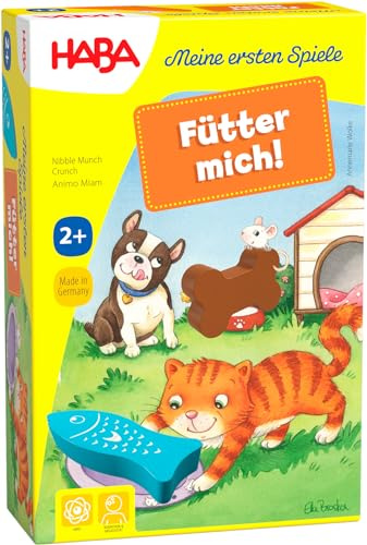 HABA 305473 – Mina första spel – Ta mig! Matchningsspel från 2 år för 1 – 5 spelare med 5 träfigurer med temat husdjur, speltid 5 min, förmedlar regelförståelse för småbarn
