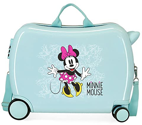 Disney Minnie Enjoy the Day Kinder-Koffer Grün 50x38x20 cms Hartschalen ABS Kombinationsschloss 34L 2,1Kgs 4 Räder Handgepäck