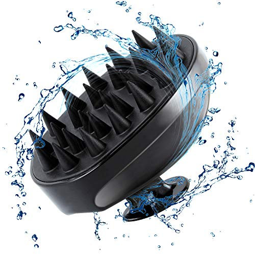 Scalp Massager Shampoo Brush, Soft Silicone No Flaky Scalp Brush for Wet or Dry Hair, Head Scrubber Scalp Exfoliator Anti Dandruff Brush(All Back)