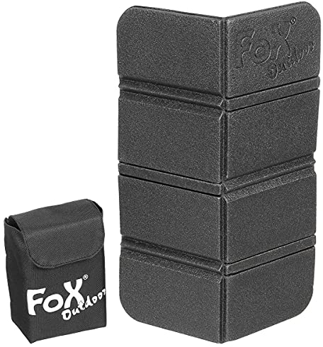 Fox Outdoor Thermositzkissen, faltbar mit Molle-Tasche (schwarz)