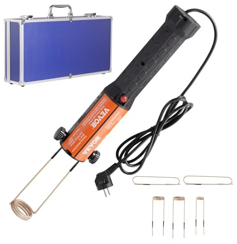 VEVOR Kit de Chauffage à Induction Magnétique 1 kW, Appareil de Chauffage par Induction Portatif, Chauffe-Boulon à 8 Bobines, Chauffage sans Flamme, pour Retirer les Boulons et Écrous Rouillés