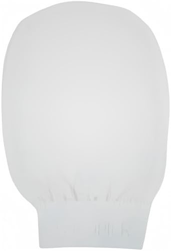 Wildpier Plus+ Exfoliating Glove Mitt Body Scrub for Bath Shower Spa Hand Exfoliator Gloves, Dead Skin Cell Remover, Plant Based Deep Exfoliation Scrubber, White