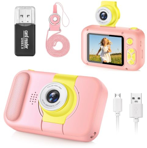 Macchina Fotografica Bambini, ARNSSIEN Fotocamera Bambini,180 °Flip Len
