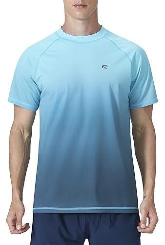 Men's Swim Shirts Rash Guard UPF 50+ UV Sun Protection T-Shirt Quick Dry Fishing Beach T Shirts Short Sleeve