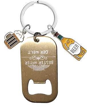 Flaschenöffner Personalisiert Schlüsselanhänger mit Gravur, Bier Geschenke