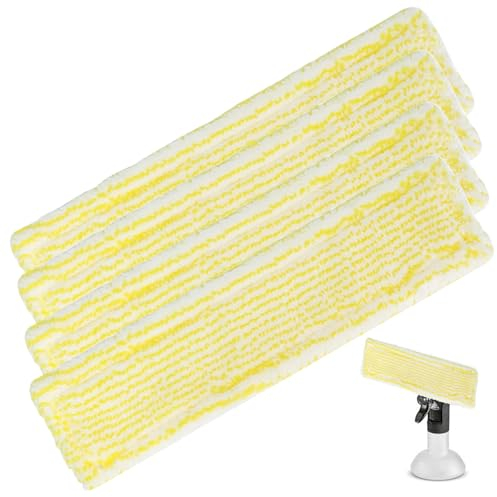 Pastiglie Per Pulizia Per Vetri Karcher in Microfibra,Cuscinetti di Ricambio in Microfibra Compatibili,4 Pezzi per Pulire Tampone di Ricambio,per Panni per Pulizia Karcher WV2 WV5 Plus