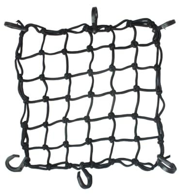 Ronyme Motorcycle Top Box Cargo Net Motorcycle Box Netting Organizer Cargo Storage Net Large Loads Universal Nets Luggage Net, Black