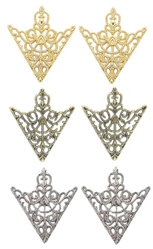 Ryaupy Hemd Kragen Brosch, Hemd Kragen Nadeln, Dreieck Brosch, Broschen Accessoires Palace Retro Hohlmuster Hemdkragen Schnalle Stilvoll und Beliebt - 3 Paar