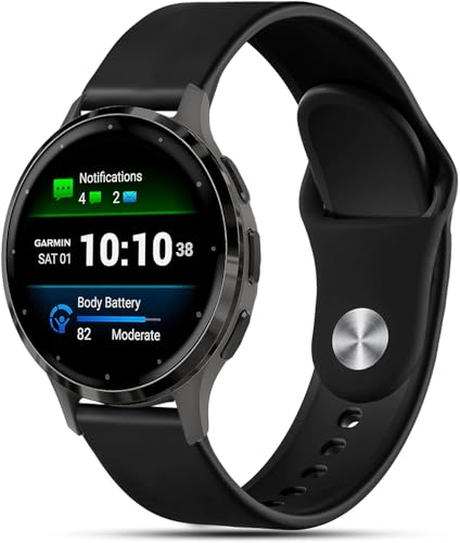 VELULYX Silikonarmband kompatibel mit Garmin Vivoactive 4S/Venu 2S/Venu 3S/Vivomove 3S, 18mm Sportarmband für Fossil Ladies Gen 6/5E/4/Withings Steel HR 36mm