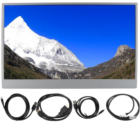 ciciglow Moniteur Portable, écran Tactile IPS 15,6 Pouces 1920 X 1080 60 Hz, Mini HDMI, Double Type C, Son Stéréo 3D, écran D'affichage Portable pour OS X pour