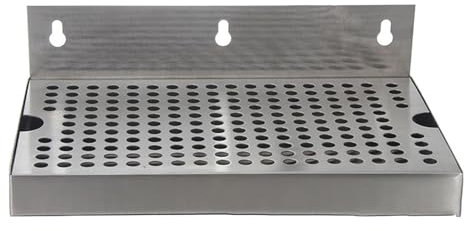 NJDQFA Wandmontiert Abtropfschalen Für Bier,Bierturm Abtropfschale Gitterabdeckung,Edelstahl Tropfblech Bierabtropfschale,8 * 6 inch