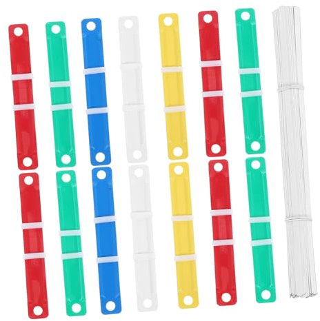 NUOBESTY Bindemittel Buchrücken Segmentiert 100 Stück Kunststoff Notizbuchbinder 8cm Papierbindeklammer Loseblattmechanismus für Notizbuch Planer Dokumente