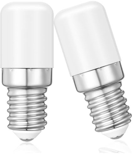 Cinsenten E14 LED Kühlschranklampe 2W 25W 30W Ersatz - Kleine Kühlschrank Beleuchtung mit E14 Fassung für Kühlschrank & Gefrierschrank,Nähmaschine, Leuchtmittel,230V AC,2er Set (Warmweiß 2700K)