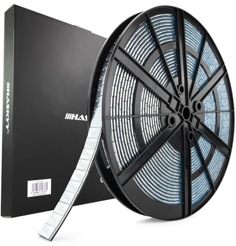 HASKYY Rouleau de poids d'équilibrage galvanisé autocollant - 5 kg - 1000 x 5 g - Poids de bord de déchirure - Poids d'équilibrage - 28 mm de large - Barre adhésive pour jantes en acier et aluminium -