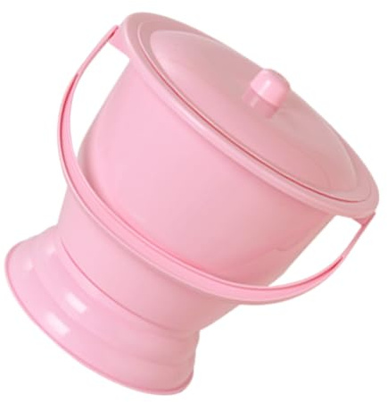 Vasino Bimbi Portatile a Bottiglia con Manico, Pp Rosa | Formato Compatto, Capacità Moderata, per Viaggio e Campeggio, Design Childfriendly per Kids