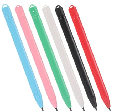 FUNNETOYU 6pcs Stylus Pens for Lcd Writing Tablet Universal Stylus for Touch Screens Lightweight Plastic Tablet Writing Pen for Drawing Random Style