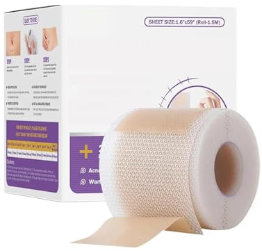 Nastro in silicone con acido ialuronico per cicatrici, nastro in silicone per cicatrici e rughe, morbido e confortevole per tutti i tipi di pelle (1pcs)