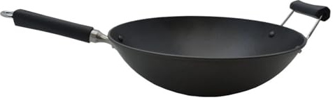 LCKKJHG wokpfanne gusseisen Leicht vorgewürzt Mit Cool-Touch-Griffen Antihaftbeschichtung Ergonomisches Design Pfannenrühren Sautieren Gemüse Fleisch