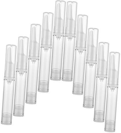 UKCOCO 10pièces Flacon de Sérum pour Yeux Distributeur de Cosmétiques Airless Flacon sous Vide de Contenant de Conservation pour Préparations de Soin