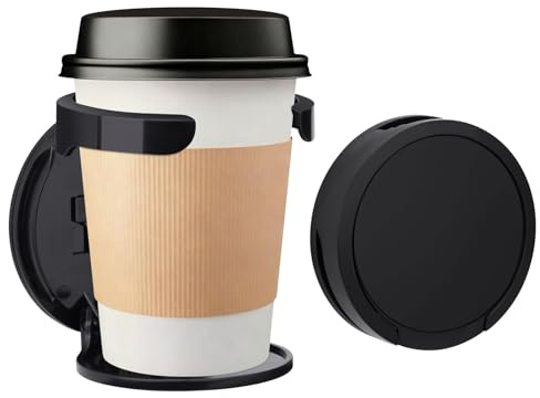 Modixun Confezione da 2 portabicchieri pieghevoli per auto, portabicchieri da parete per bevande, caffè, bottiglie d'acqua, bicchieri, adesivi o viti, organizer per camper, camion, barca, furgone