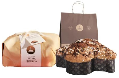 Fiasconaro Colomba ANANAS ALBICOCCA E PISTACCHI - 1 Colomba Artigianale di Sicilia 1000 g - Prodotto Made in Italy e Sicilia - Prodotto Incartato a Mano + Busta -