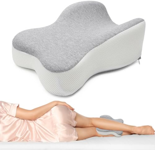 Umllpet Coussin de genou pour les personnes dormant sur le côté – Coussin ergonomique pour les cuisses et les genoux, en mousse à mémoire de forme, pour soutenir les jambes, les hanches, le dos