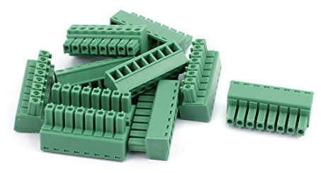 sourcing map 10pz 300V 8A 2EDGK 3.81mm passo a 8 pin PCB Connettore morsettiera a vite