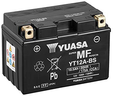 Yuasa YT12A 12V 175 CCA High Performance Maintenance Free VRLA Motorbike Battery