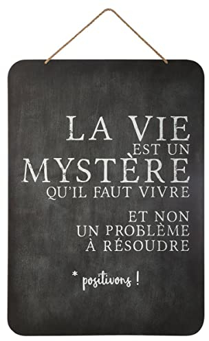 Atmosphera - Wanddekoration Schiefer - Metall - 44x61 cm - Model 1